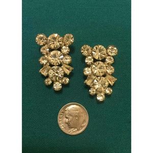 Vintage Large Rhinestone Shoe Clips